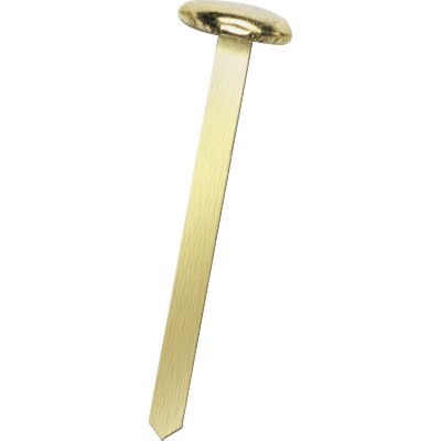 Officemate Roundhead Fastener 1 Shank 3/8 Head Brass Plated 99814 : Target