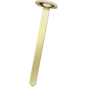 Officemate Roundhead Fastener 1-1/2" Shank 7/16" Head Brass Plated 99816 - 1 of 4