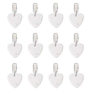 Unique Bargains Marble Heart Shape Tablecloth Weight Pendant Hooks 1.57" x 1.57" - 1 of 4