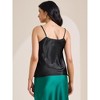 INSPIRE CHIC Women's Satin Cowl Neck Sleeveless Spaghetti Strap Summer Camisole - 4 of 4