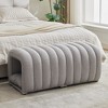 Hyleory Easy-Connected Footrest Stool Pet-Friendly - 2-in-1 Bed Bench & Play Tunnel with 2 Removable Pads - 2 of 4