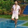 Campus Sutra Men Men's Lavender & Pale Orange Relaxed Ombre Shirt - 3 of 3