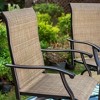 2pk Outdoor Swivel Bar Height Stools - Captiva Designs: Patio Seating with Footrest & Armrests - image 4 of 4