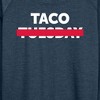 Women's - Instant Message - Taco Tuesday Crossed Out Lightweight French Terry Wide Neck Long Sleeve Shirt - 2 of 4