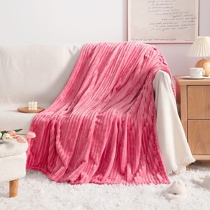 All Seasons Plush Flannel Blanket, Soft and Warm Bed Blanket for Couch Sofa Bed - NTBAY - 1 of 4