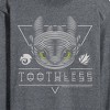 Men's - How to Train Your Dragon - Toothless Line Art Long Sleeve Graphic T-Shirt - 2 of 4