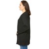 Woman Within Plus Size Two-Pocket Ribbed Cardigan - 4 of 4