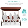 Best Choice Products 3-Seat Outdoor Converting Canopy Swing Glider Patio Hammock w/ Removable Cushions - 4 of 4