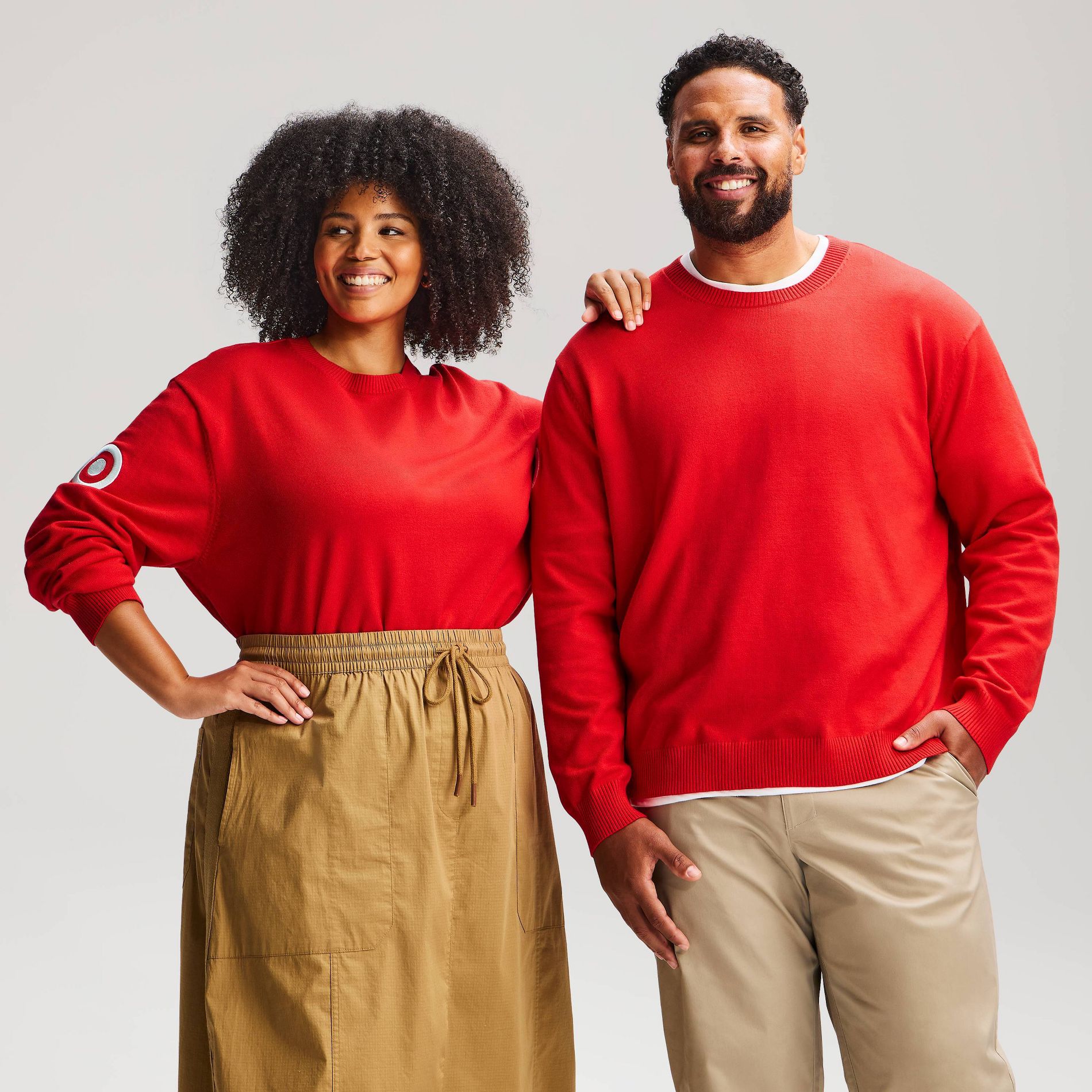 Unisex Collection 186 Logo Crewneck Sweater - Target Branded Red M