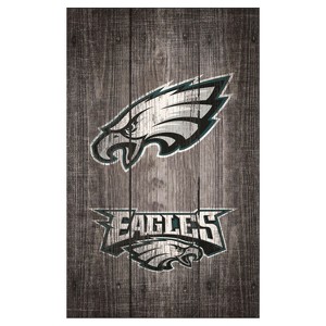 NFL Fan Creations Gray Distressed Wood Logo 11x19 in. Sign - 1 of 1