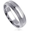 Pompeii3 6mm Mens Wedding Band 10K White Gold - 2 of 4