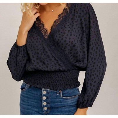 Women's Eliana Animal Print V Neck Blouse - Hem & Thread