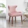 Dexmalle Contemporary Velvet Upholstered Nailhead Trim Accent Chair, Pink - 2 of 4
