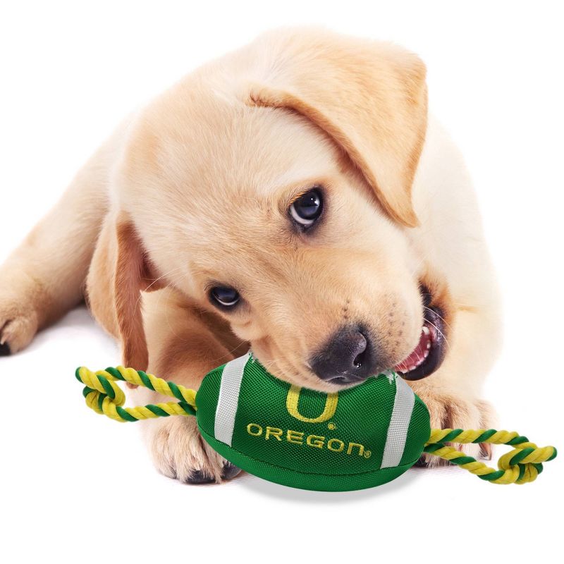 NCAA Oregon Ducks Nylon Football Dog Toy, 4 of 5