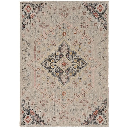 Great Zero Rollins Rug Off White/Blue - Linon - image 1 of 4