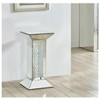 Elegant Lighting 12 inch Crystal End Table in Clear Mirror Finish - 2 of 4