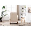 CAVINAS Rocking Chair Modern Glider Rocking Chair Armchair Comfy Chair with Side Pocket and Wood Legs - 4 of 4