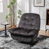 MAYEERTY Swivel Gliding Rocking Recliner, Mobile Phone Holder Gold-Stamped Velvet, Reading Room, Natural Brown - 2 of 4