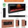 Wall Mounted & Recessed Electric Fireplace, Slim 4" Heater, WiFi & Remote Control, 12 Flame Colors, Adjustable Speed, Timer, Quiet 750W/1500W - 2 of 4