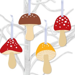 Big Dot of Happiness Wild Mushrooms - Red Toadstool Decorations - Tree Ornaments - Set of 12 - 1 of 4