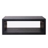 Rustic Beaded Edge Coffee Table with Open Storage Shelf,47.6" Rectangular Modern Farmhouse Center Table for Living Room-Baofuwish - 3 of 4