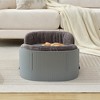 SEVOBAL Pet Bed Scandinavian Style Cat Couch with Removable Cover Elevated Design for Indoor Cats Dogs, Gray, 33.46"*20.07"*10.23" - 3 of 4