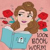 Girls' - Disney - 100% Book Worm Fitted Short Sleeve Graphic T-Shirt - 2 of 4