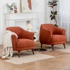 DYHOME Mid-Century Modern Accent Chair, Tufted Upholstered Armchair for Living Room, Bedroom, Set of 2 - 2 of 4
