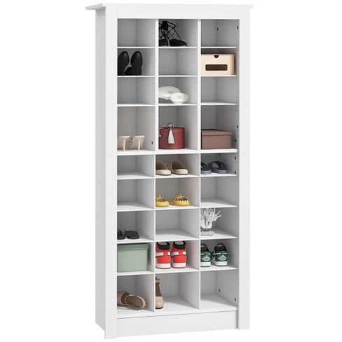 6 Tier Shoe Rack Organizer with Cover, Slim Shoe Storage Cabinet, Narrow Shoe  Shelf for Closet, Entryway, Black