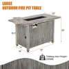 Costway 43-inch Propane Gas Fire Pit Table Wood-like Metal Fire Table withProtective Cover - 3 of 4