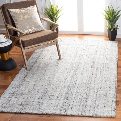 Camel & Black Abstract Tufted Wool-Blend 5' x 8' Area Rug