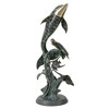 SPI Home Dolphin Seaworld Brass Sculpture – Ocean-Inspired Coastal Accent, 29" Tall - 2 of 4