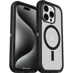 Otterbox Defender Series XT case w/ MagSafe for iPhone 15 Pro - Dark Side (Clear / Black) - 1 of 4