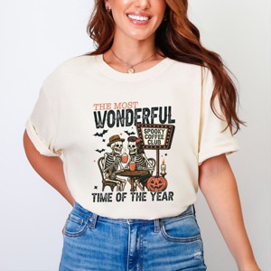 Halloween Wonderful Time of the Year Skeletons - Garment Dyed Tee - 1 of 3