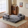 Whisen Sectional Compression Sofa Bed & Floor Futon Couch with Convertible Folding Design, Pillows and Armrests - 2 of 4
