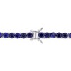 EVERLY JEWELRY | Sterling Silver 14 1/2 CT TGW Created Blue Sapphire Bracelet, 7.25-inch - 4 of 4