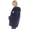 Women's Plush Hooded Cardigan with Pockets - White Mark - 3 of 4