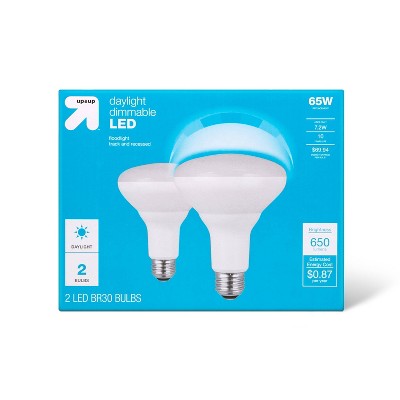 LED 65W BR30 2pk Daylight CA Light Bulbs - up&up™