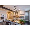 Elegant Lighting Dahlia 3 light in Black Flush mount - 2 of 4