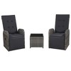 vidaXL Bistro Set Grey, Dark Grey - 2 of 4