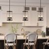 PAKOKULA 4-Light Black Cage Pendant Light with Woven Accents, Rustic Industrial Lighting for Kitchen Island - 2 of 4