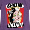 Girls' - Disney Villains - Cruella Chillin Like A Villain Fitted Short Sleeve Graphic T-Shirt - 2 of 4