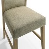Eden Set of 2 Beige Linen Dining Chair with Rustic Oak Finish Legs - 3 of 4