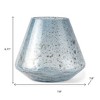 HomeRoots 7" Blue Seeded Glass Round Table Vase - 3 of 4
