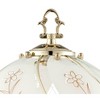 Regency Hill Traditional Accent Table Lamp 15" High Set of 2 Polished Brass Etched Glass Shade Touch On Off Bedroom House Bedside - 2 of 4