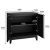 Lyngins Sideboard Buffet Cabinets with 2 Doors,Modern Retro Coffee Bar Cabinets,Credenzas for Kitchen,Entryway - 3 of 4