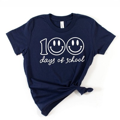The Juniper Shop 100 Days Of School Smiley Face Toddler Short Sleeve Tee