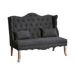Owstynn Linen Modern Banquette Bench Gray Baxton Studio Target