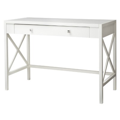 X Slat Office Desk White Hamilton - Threshold&#8482;