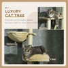 Okak Modern Floor to Ceiling Wooden Cat Tree Tower for Indoor,Cat Condo with Soft Cushions & Perch Platforms & Scratching Posts - 4 of 4